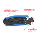 F-Type Coaxial Compression Tool Coax Cable Crimper Kit Adjustable RG6 RG59 RG11