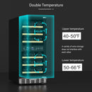 Wine Cooler Fridge 80L 33Bottle Dual Zone Freestanding Built-in Refrigerator