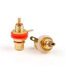 10 Pcs Gold Plated RCA Jack Panel Mount Chassis Socket Connector
