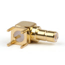 10 x Connector SMB Male Plug 90¡ãBulkhead Solder PCB Mount 5.08mm Right Angle