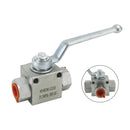 3 Way Hydraulic Ball Valve 1/4"/3/8"/1/2" NPT Female High Pressure Ball Valve