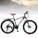 27.5 Inch 21 Speed Black&Red Mountain Bikes Bicycle MTB+Lock+Air Pump For Sale