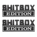 2pc Shitbox Edition Emblem Decal Badges Stickers For Ford Chevr Car Truck