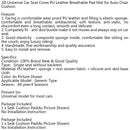 3D Universal Car Seat Cover PU Breathable Pad Mat for Auto Chair Cushion Red Generic