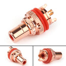 4PCS Red RCA Female Socket Chassis Connector High Quality Copper Jack