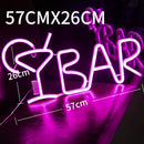 BAR Neon Sign Light LED Juice Letter Neon Lamp Tube Party Night Light Lamp