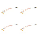 4Pcs 20cm RG316 Y Type 1 SMA Male Plug to 2 SMA Female Jack Branch Pigtail Cable 8in