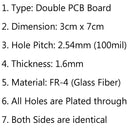20Pcs Double Side 3x7cm Prototype PCB Board Universal Printed Circuit Board