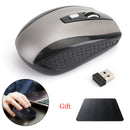 2.4GHz Wireless Cordless Optical DPI Mouse Mice With Pad for PC Laptop