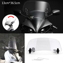 Motorcycle Adjustable Clip On Windshield Extension Spoiler Wind Deflector