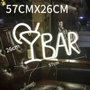 BAR Neon Sign Light LED Juice Letter Neon Lamp Tube Party Night Light Lamp