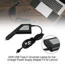 Universal PD65W + QC18W 11-15V Type C Laptop Car Charger Power Supply Adapter