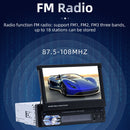 7" 1Din Telescopic Touch Screen Car Radio Stereo MP5 Player BT/USB/AUX w Camera