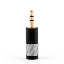 4PCS Mini 3.5mm 3 Pole Stereo Plug Fit DIY Headphone Audio Connector Black