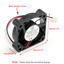 2PCS 12V 0.1A Cooling Computer Fan Ball Bearing Small 40隆脕10mm DC Brushless 2 Pin