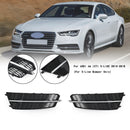 Front Bumper Lower Grille Grill Fit Audi A6 C7 S-Line 2016-2018 Black Chrome Generic