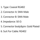 10Pcs SMA Male to SMA Male RF Extension Coax Pigtail Semi-Rigid Cable RG402 30cm