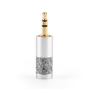 4PCS Mini 3.5mm 3 Pole Stereo Plug Fit DIY Headphone Audio Connector Silver