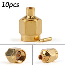 10Pcs Connector SMA Male Plug Solder RG402 0.141" Semi-rigid Cable Straight