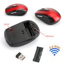 2.4GHz Wireless Cordless Optical DPI Mouse Mice With Pad for PC Laptop