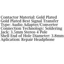 10Pcs Mini 3.5mm Stereo 4 Pole Jack Plug Audio Connector For Repair Headphone