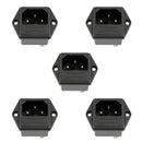 20PCS IEC320 C14 3 Pin Male Power Socket W/Fuse 10A 250V For Boat DIY AC-001C2