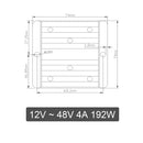 Areyourshop Waterproof DC/DC Converter Regulator 12V Step Up to 48V 4A 192W