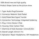 4PCS Mini 3.5mm 3 Pole Stereo Plug Audio Connector Fit DIY Headphone Silver