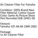 Air Filter Cleaner Element 5EB-14451-00 For Yamaha YZF-R6 R6 1999-2002 2001 Generic