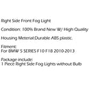 Front Bumper Fog Driving Light Lamp Right side For 2010-2013 BMW 5SERIES F10 F18 Generic