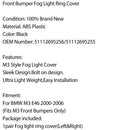 Front Bumper Fog Light Ring Cover Left&Right For BMW M3 E46 2000-2006 2003 Generic