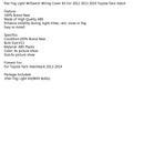 Pair Fog Light W/Switch Wiring Cover Kit For 2012 2013 2014 Toyota Yaris Hatch Generic