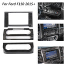 Car Console Center Dashboard Cover Trim Frame Kit For Ford F150 2015-2018 Brown