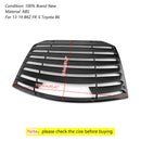 Rear Window Louver Sun Shade Cover ABS Fits 13-19 BRZ FR-S Toyota 86 T-Style Generic