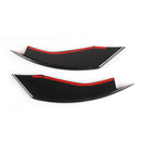 Front Bumper Vent Winglets Fog Light Canard Trim For 2018-19 Ford Mustang Generic