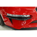 Front Bumper Vent Winglets Fog Light Canard Trim For 2018-19 Ford Mustang Generic