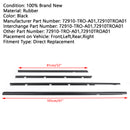 2012-2015 Honda Civic 4pcs Car Weatherstrip Window Moulding Trim Seal Belt Generic