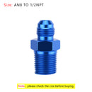 1PC AN8 TO 1/2NPT ORB-8 Straight Fuel Oil Air Hose Fitting Male Adapter Blue Generic