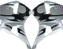 Fairings 2003-2004 Honda CBR 600 RR Silver & Black Tribal Tatoo  Generic