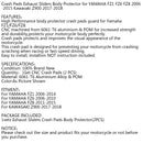 CNC Frame Exhaust Slider Crash Pad Protector For Yamaha FZ1 FZ6 FZ8 2011-2015 Generic