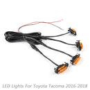 Tacoma 2016-2020 Toyota 4pcs Front Bumper Hood Grill Replacement Grille LED Lights Kit Generic