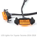 Tacoma 2016-2020 Toyota 4pcs Front Bumper Hood Grill Replacement Grille LED Lights Kit Generic