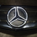 Front Bumper Grille Fit Benz C Class W204 W/LED Emblem C300/C350 2008-2014 Chrome Generic