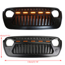 JL 2018-2021 Wrangler Front Bumper Grill Replacement Grille with 5 Amber Light Generic
