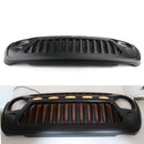 JL 2018-2021 Wrangler Front Bumper Grill Replacement Grille with 5 Amber Light Generic
