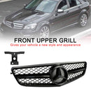 W204 C-Class 2008-2014 Benz Front Bumper Grill Replacement Grille Black Radiator Generic