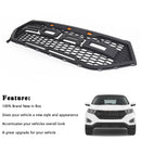 15-18 Ford Edge Black Raptor Style Front Bumper Grill Upper Grille + Amber LED Lights