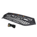 15-18 Ford Edge Black Raptor Style Front Bumper Grill Upper Grille + Amber LED Lights