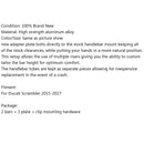 CNC Clipon Adapter Plate & 22mm Handlebar Kit For Ducati Scrambler 2015-2017 Generic