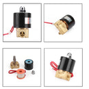 1/4" DC 12V Brass Normally Closed Electric Solenoid Valve BSP Gas Water Air N/C